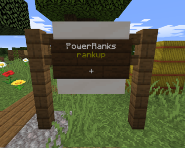 Minecraft Spigot Plugin - PowerRanks Interactive Sign